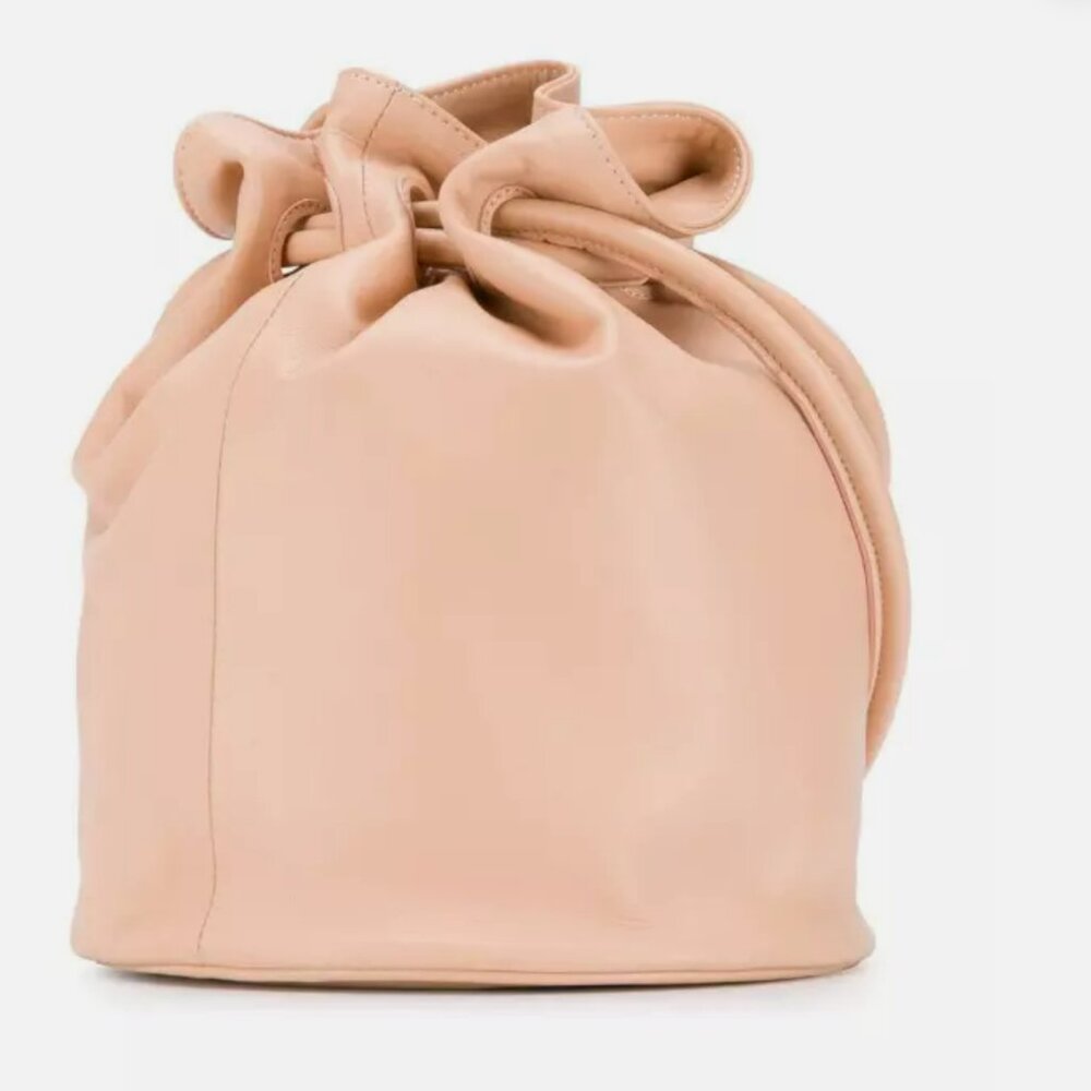 MANSUR GAVRIEL Lambskin Leather Drawstring Pouch Purse - Picture 4 of 9